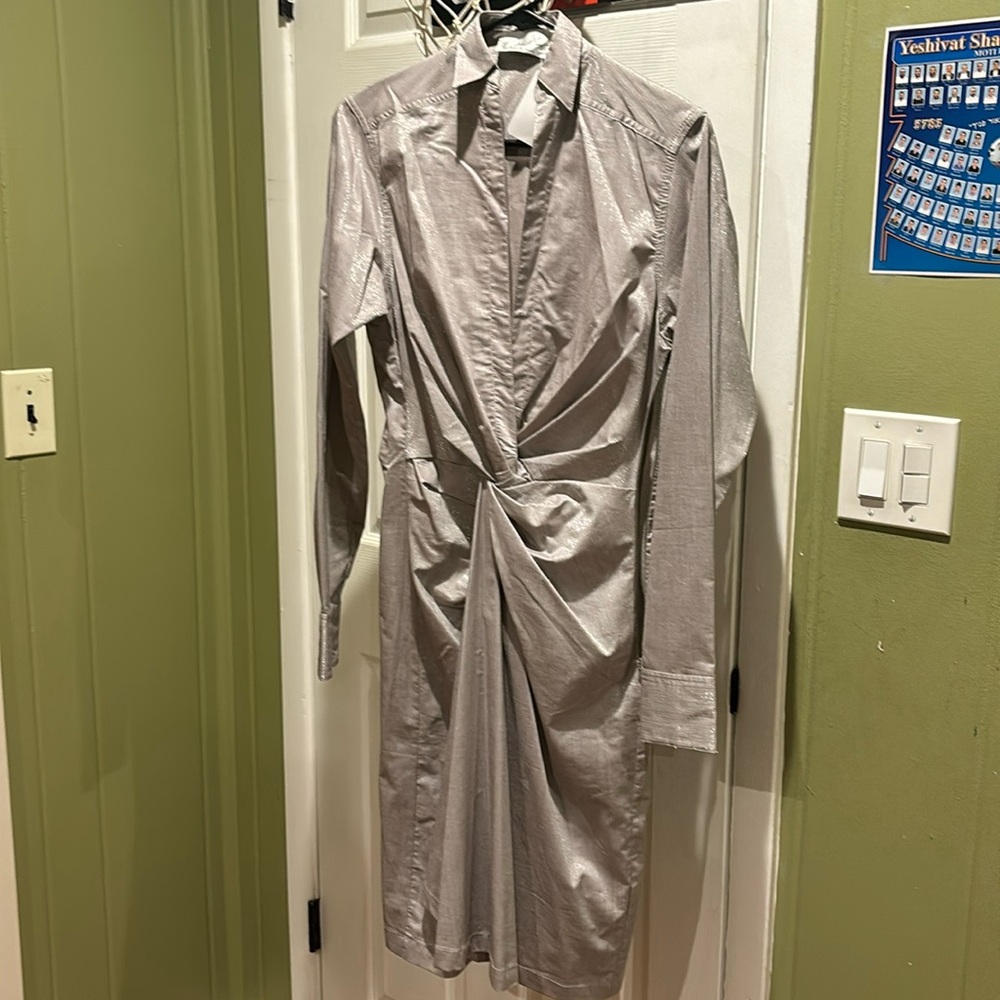 Silver tailored dress